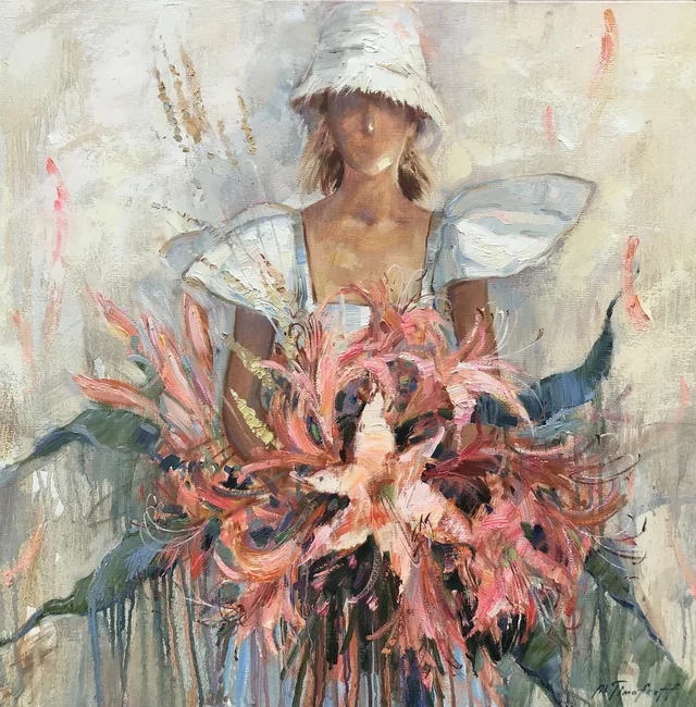 Стрекоза — Мария Тимофеева, 80 × 80 см